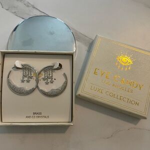 Eye Candy LA Moon and Stars Hoop Earrings